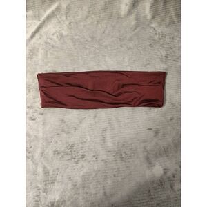PrettyLittleThing size 10 Maroon Tube Strapless Crop Top